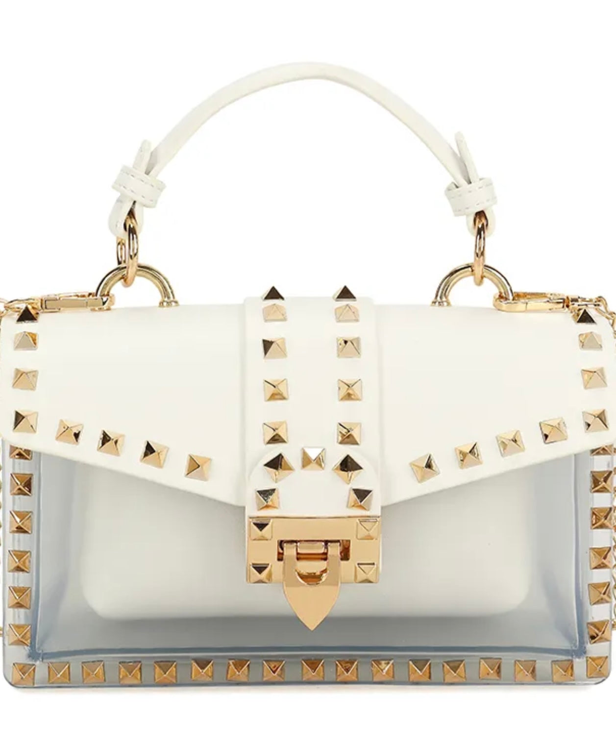 Emily Studded Clear Handbag