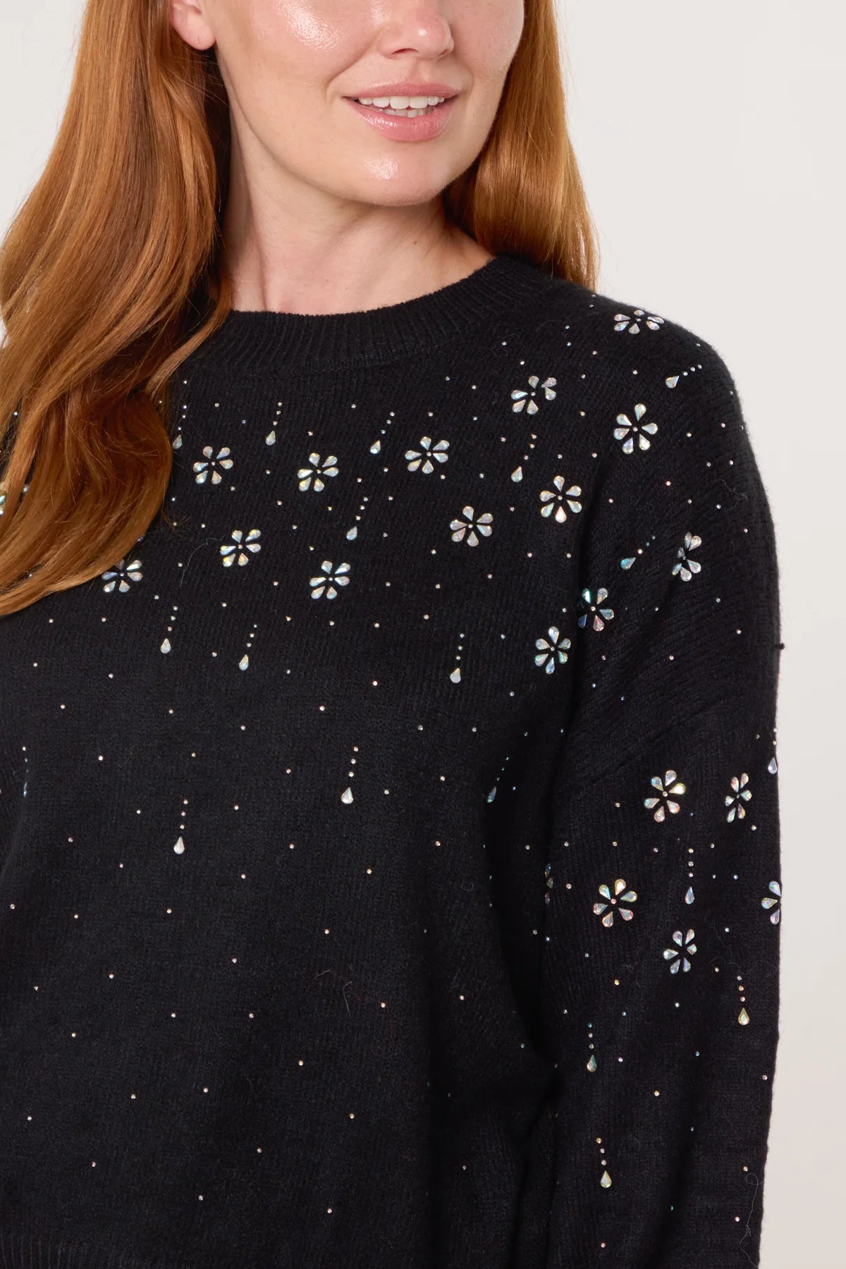 Sparkle Diamantés Embellished Jumper