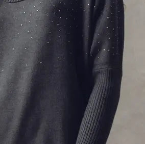 Marble - Cowl Neck Dress with Gunmetal Studs 7558