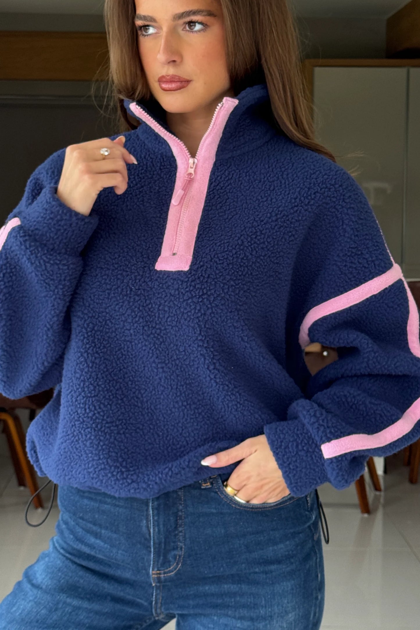 Ivy 1/4 zip Fleece Top