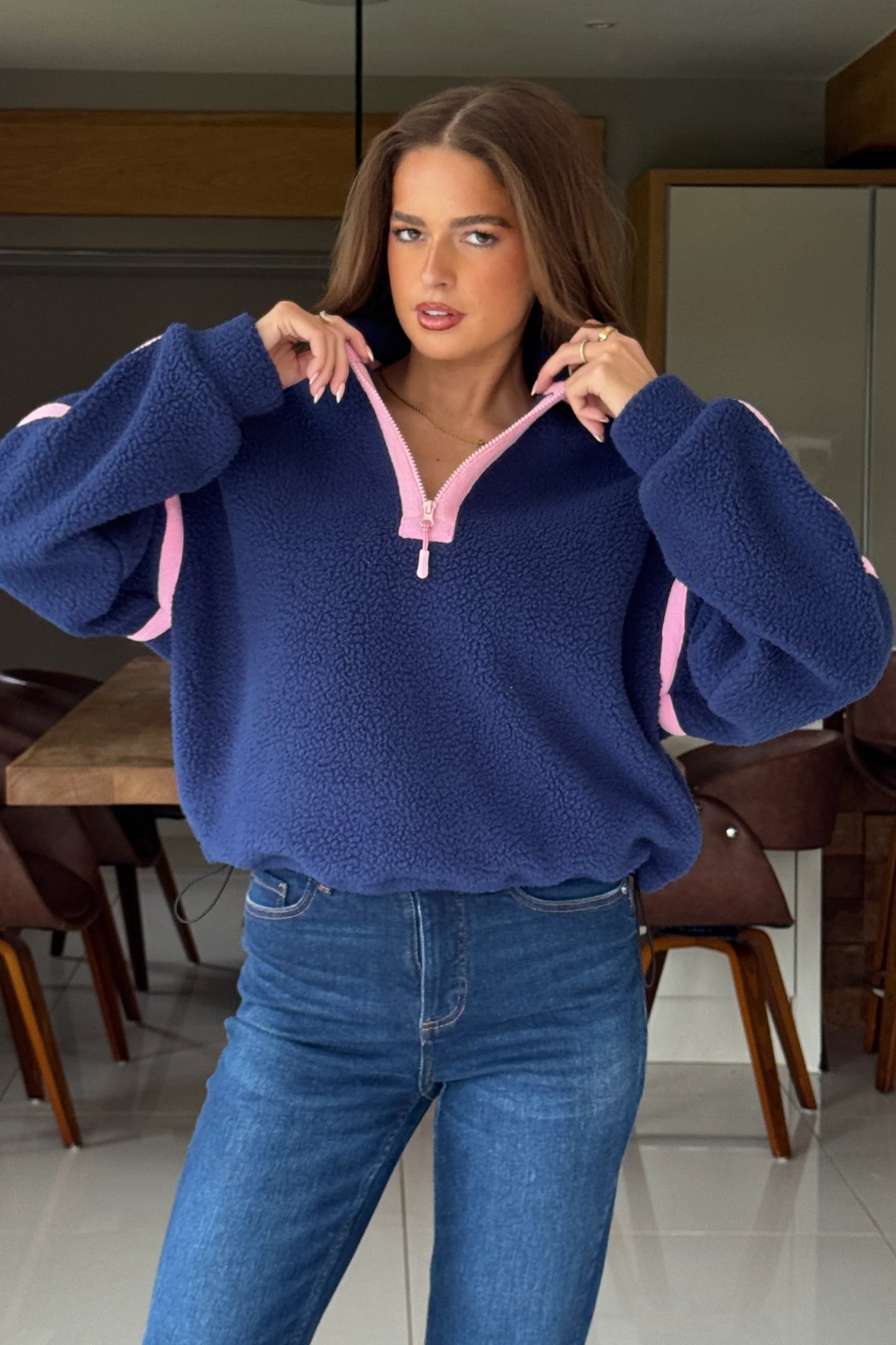 Ivy 1/4 zip Fleece Top