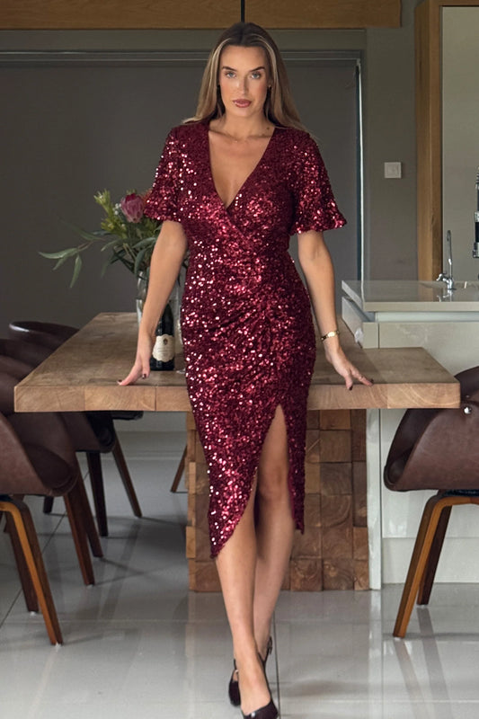 Joy Sequin Midi Dress