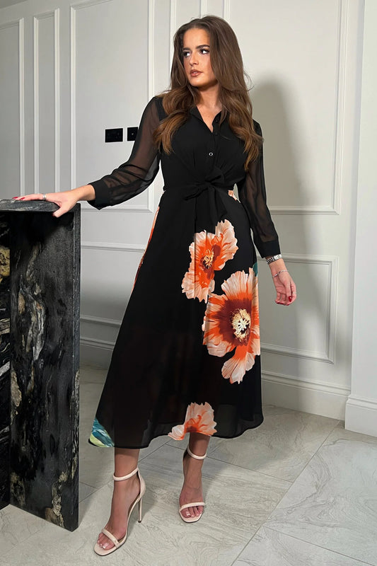 Kate Floral Chiffon Dress