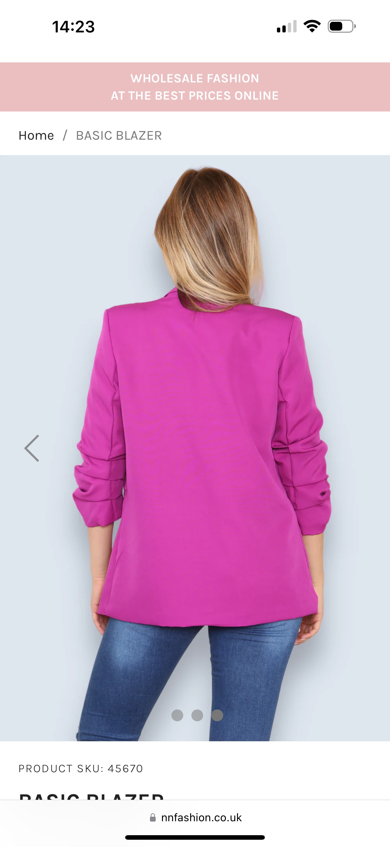 Liddia Ruched Sleeve Blazer