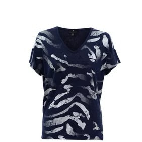 Marble - Abstract Foil Print Top 7371