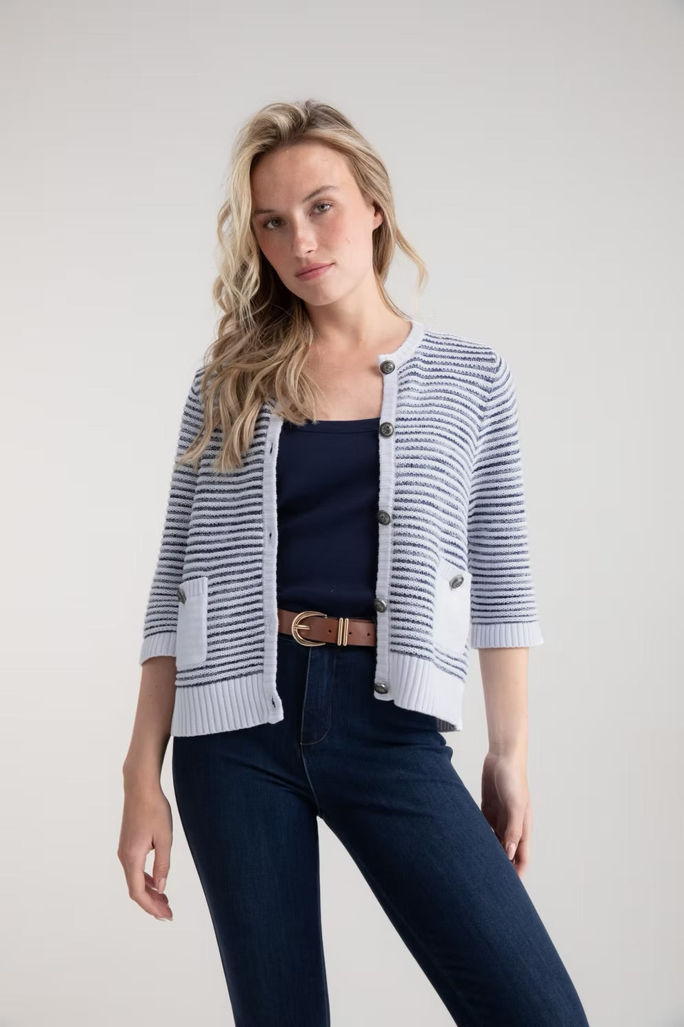 Marble - Relaxed Fit Chunky Cardigan 7875