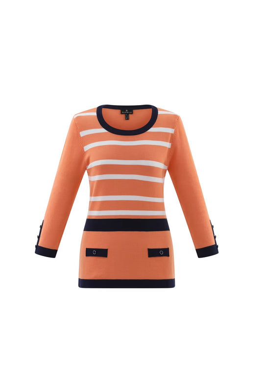 Marble - Classic Three Colour Sweater - 6501