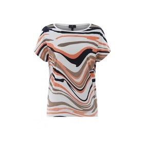 Marble - Multicolour Wave Print Top 6941