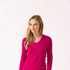 Marble - Super Soft V Neck Top - 6402