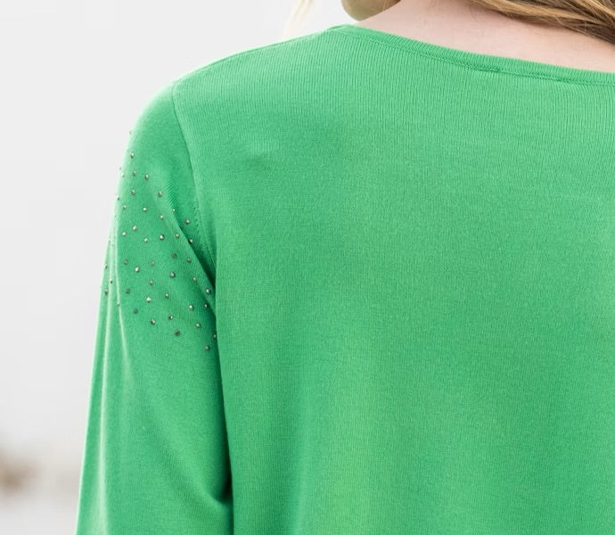 Marble - Super Soft Embellished Sweater 8052