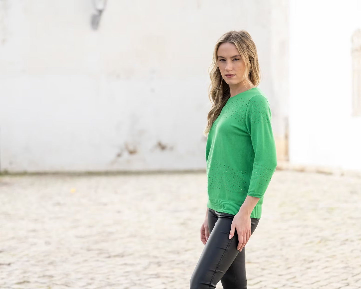 Marble - Super Soft Embellished Sweater 8052