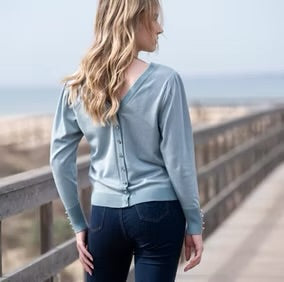 Marble - Super Soft Metallic Finish Reversible Cardigan 8128