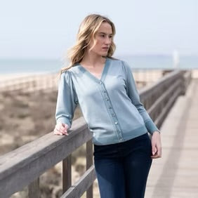 Marble - Super Soft Metallic Finish Reversible Cardigan 8128