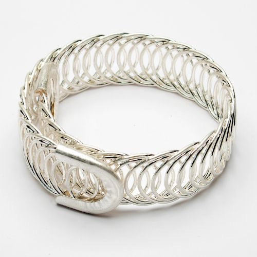 Burnished Metal Expanding Bangle