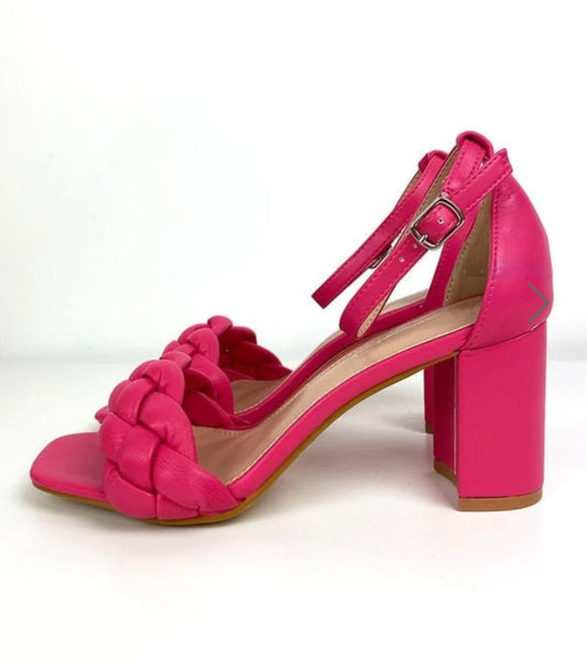 Cherry Plaited Strap Sandals