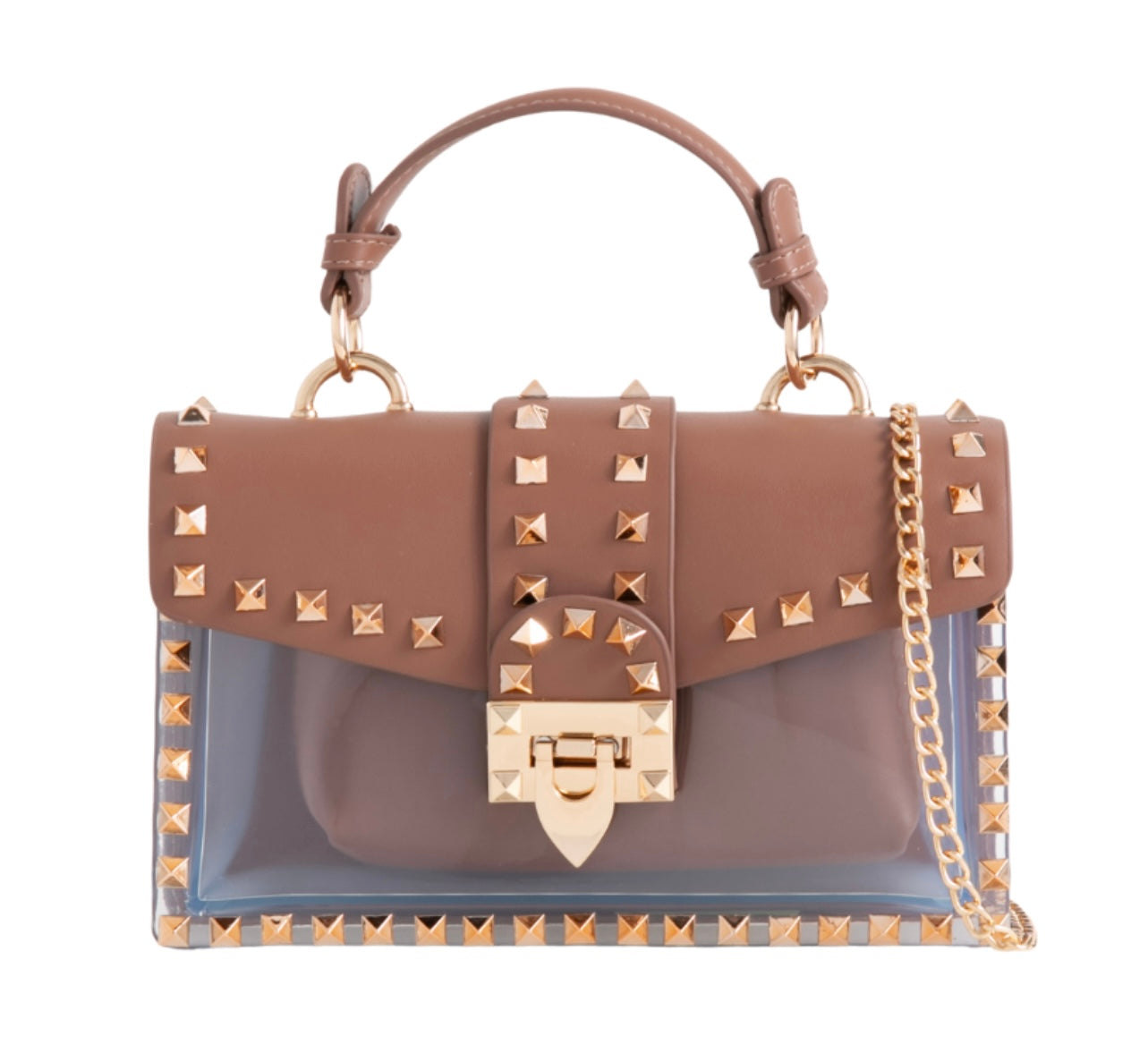 Emily Studded Clear Handbag