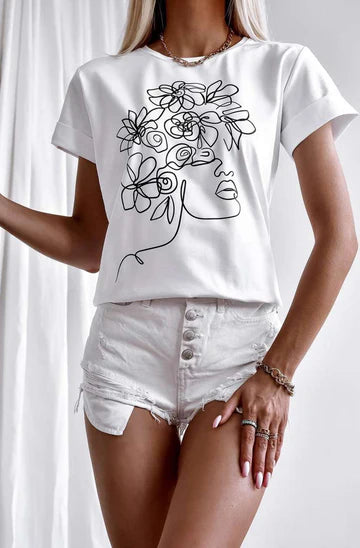 Maddie Floral Face T-shirt