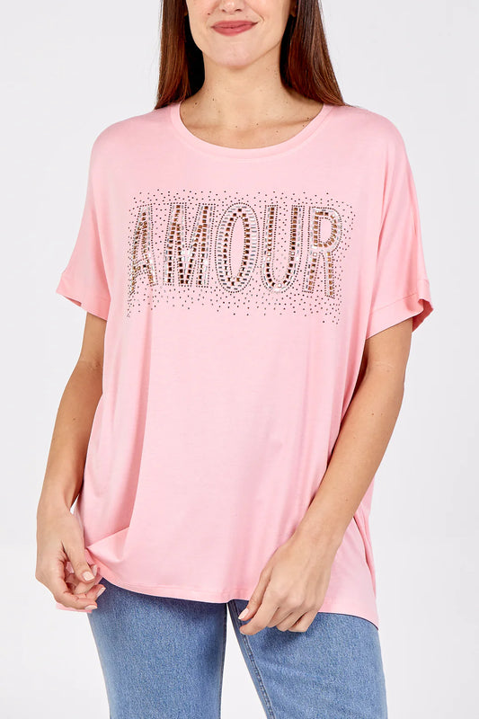 Annie Amour Embellished T-shirt