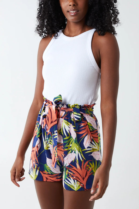 Marina Tropical Print Shorts