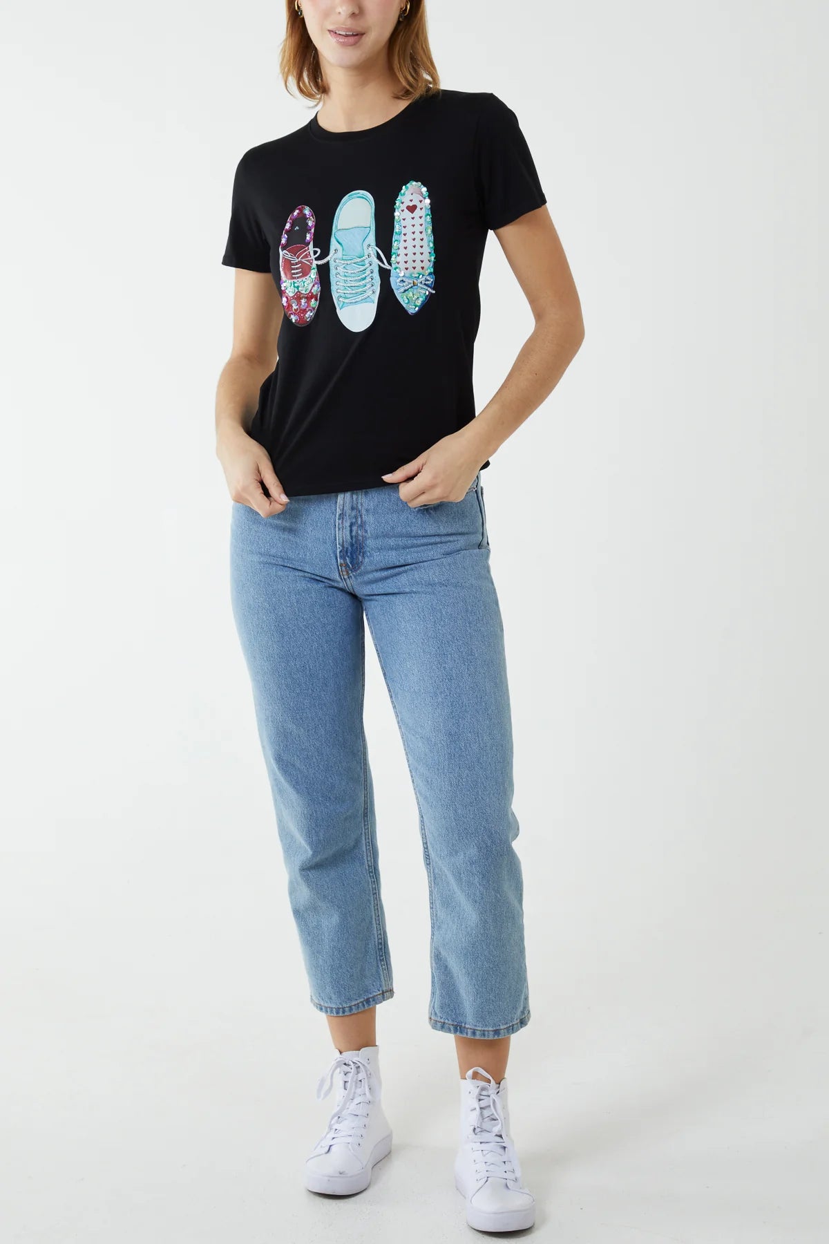 Carla Embellished Shoe T-shirt