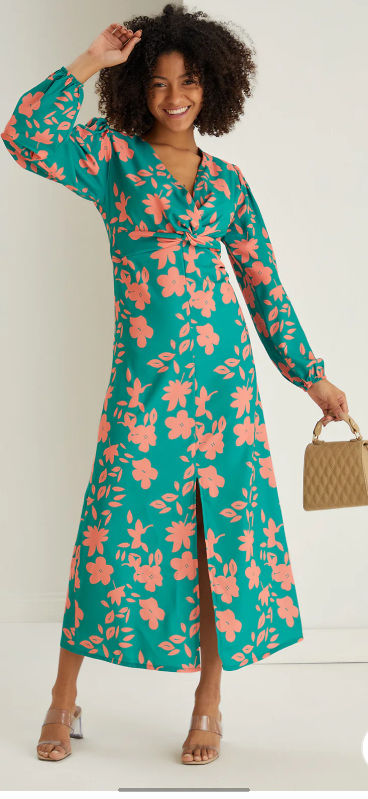Lyla Floral Twist Midi Dress