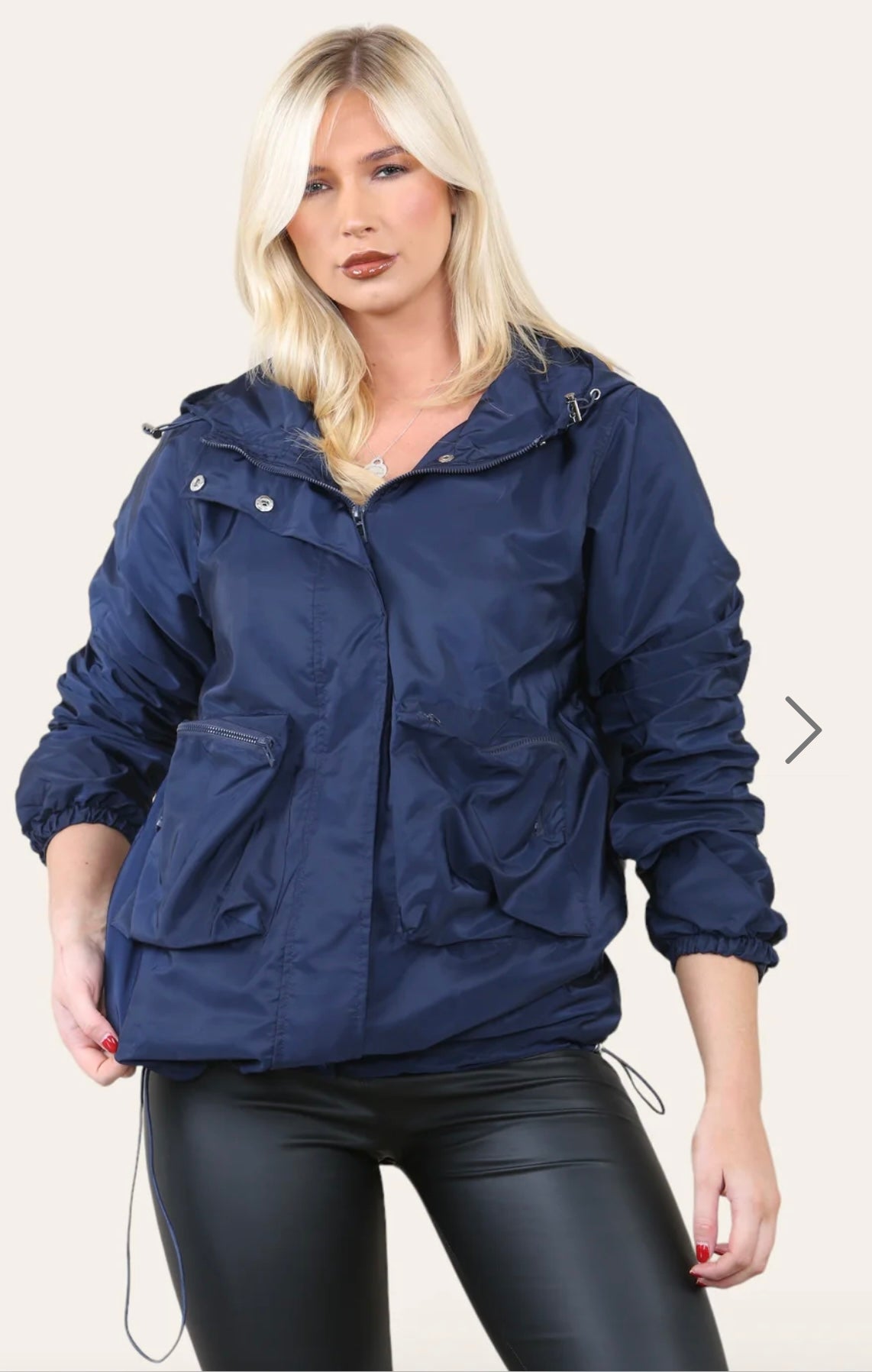 Margot Ruched Sleeve Rain Jacket