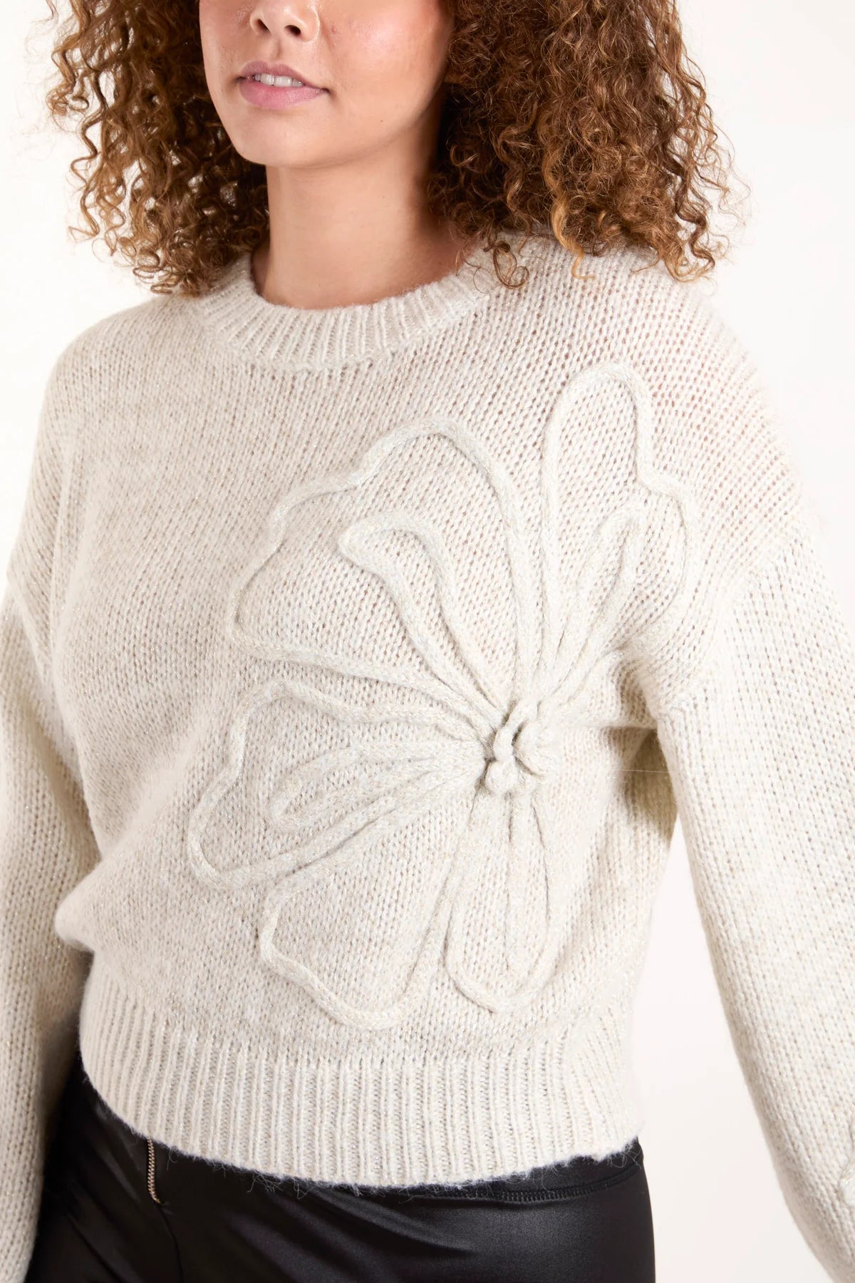 Sylvie Large Embroidery Flower Jumper