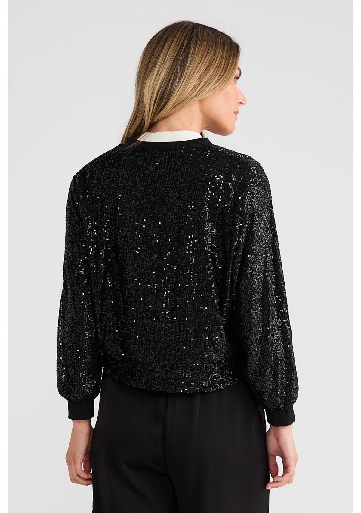 Brave & True Jazzy Sequin Bomber Jacket