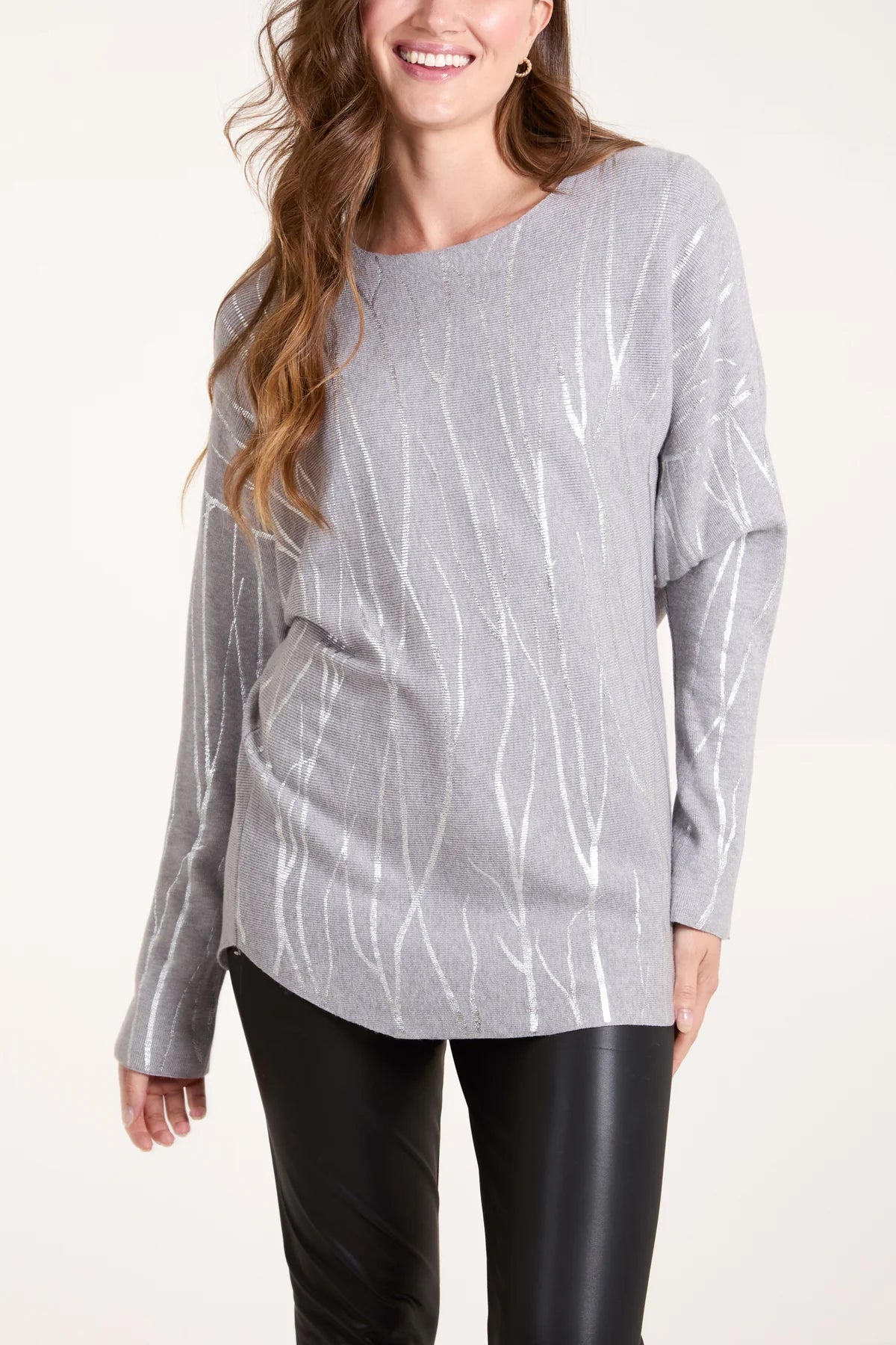 Isla Foil Print Fine Knit Jumper