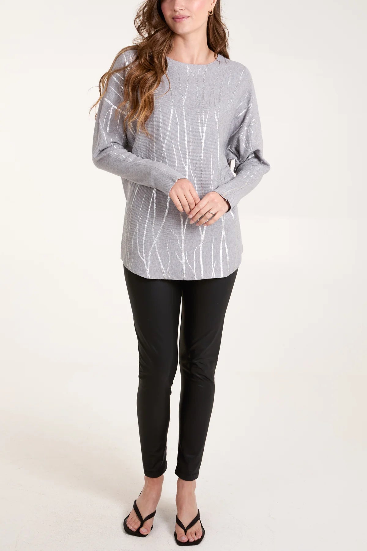 Isla Foil Print Fine Knit Jumper