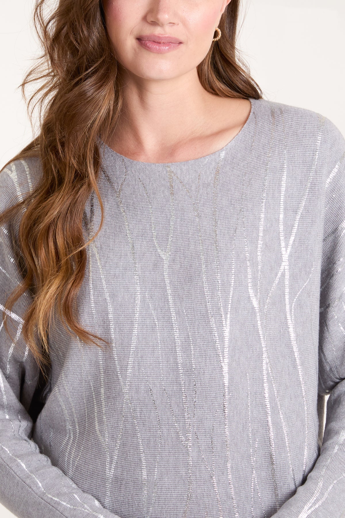 Isla Foil Print Fine Knit Jumper