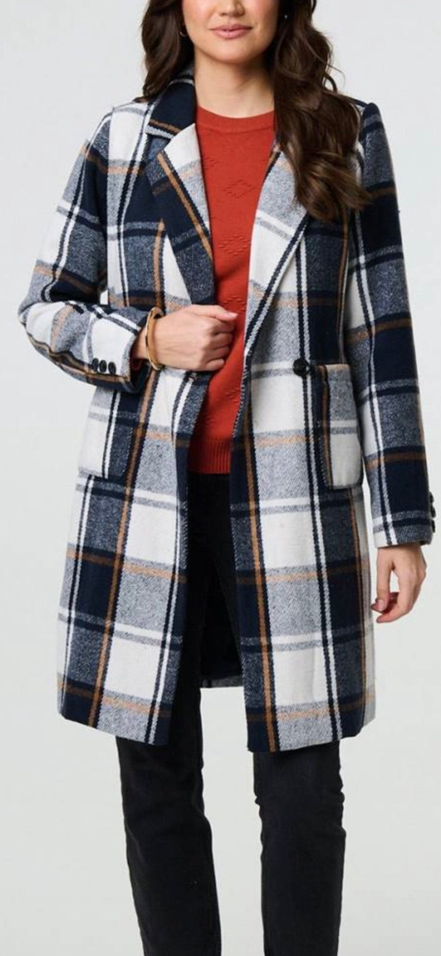 Serena Check Coat