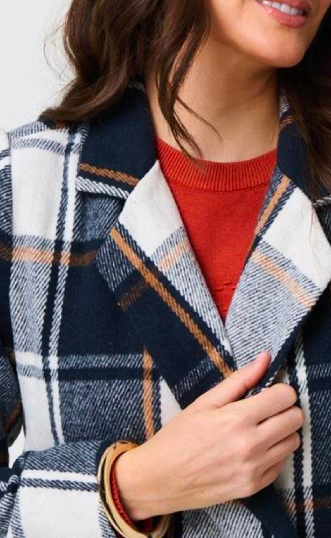 Serena Check Coat