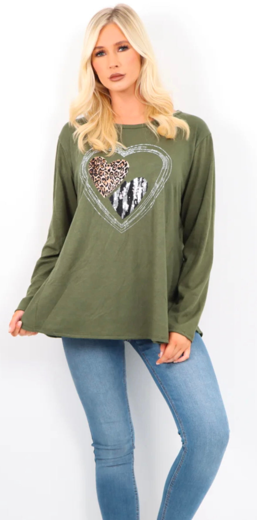 Marelle Diamante Heart Jumper Top