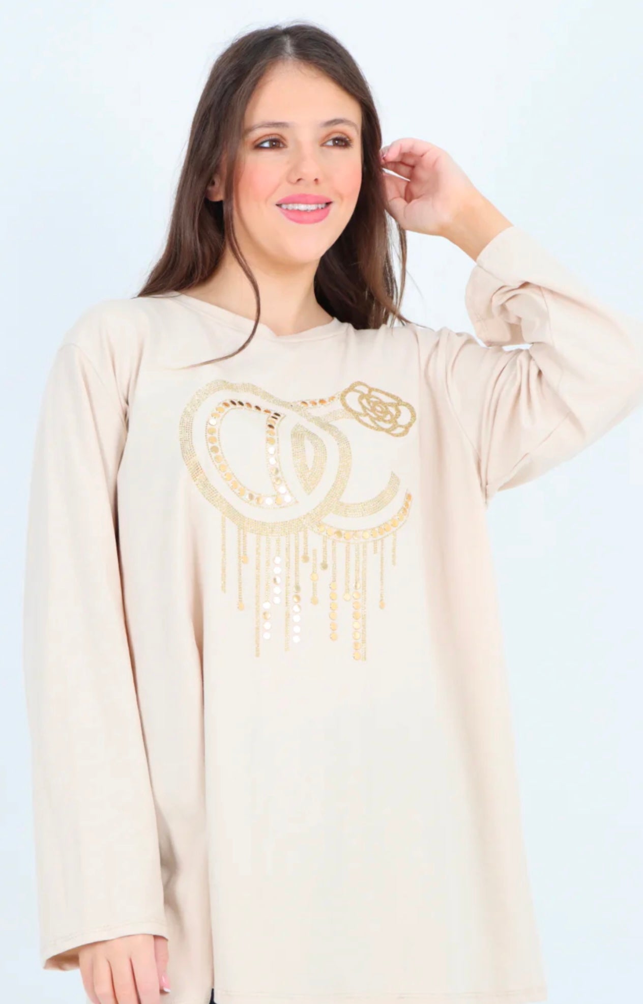 Libby Studded Tunic Top