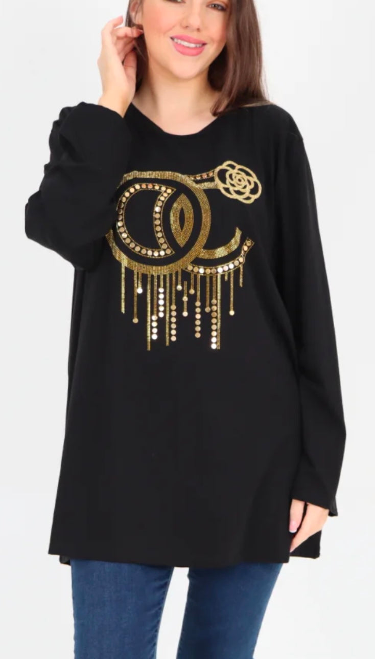 Libby Studded Tunic Top