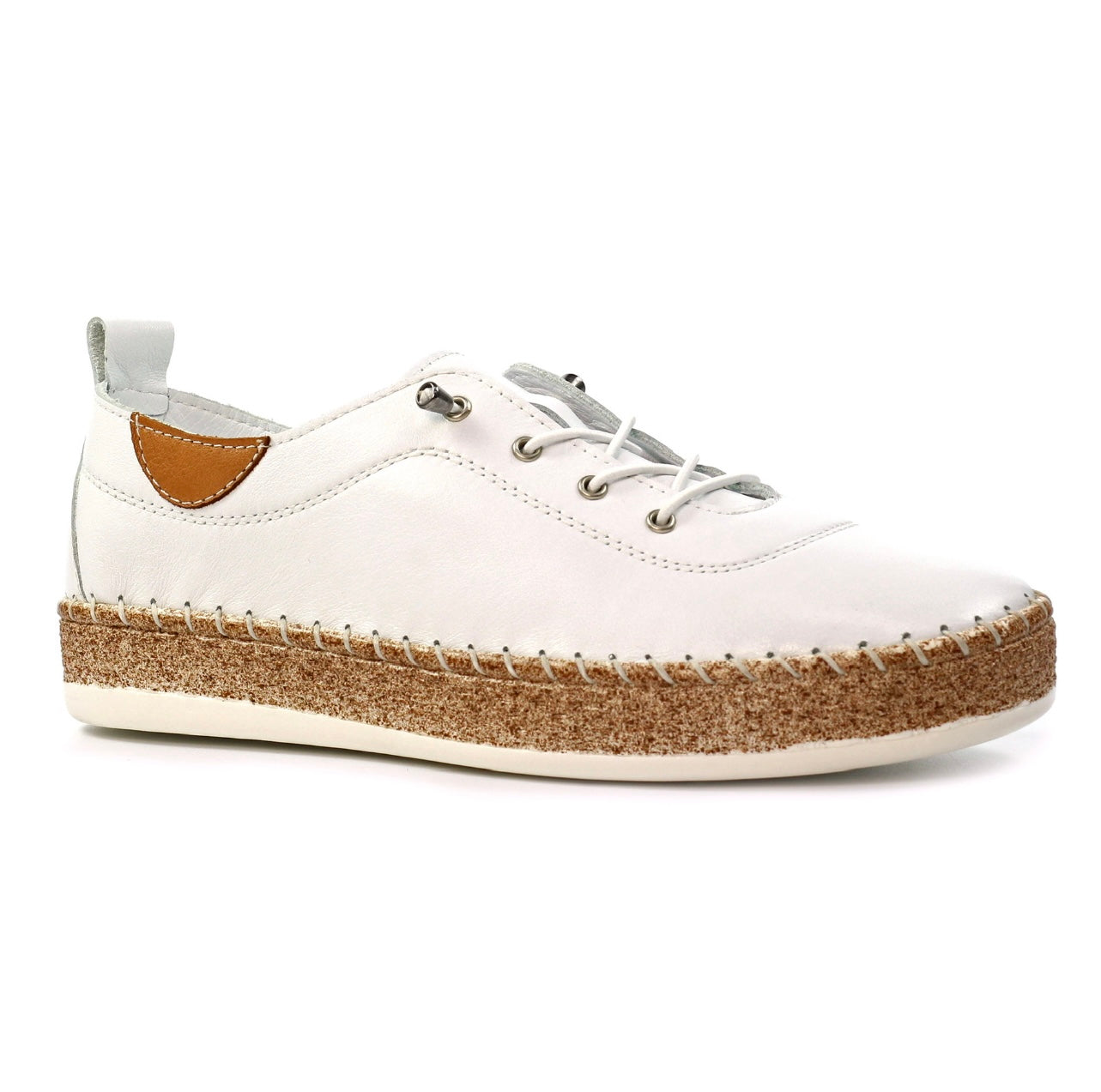 Lunar Evie Leather Plimsole