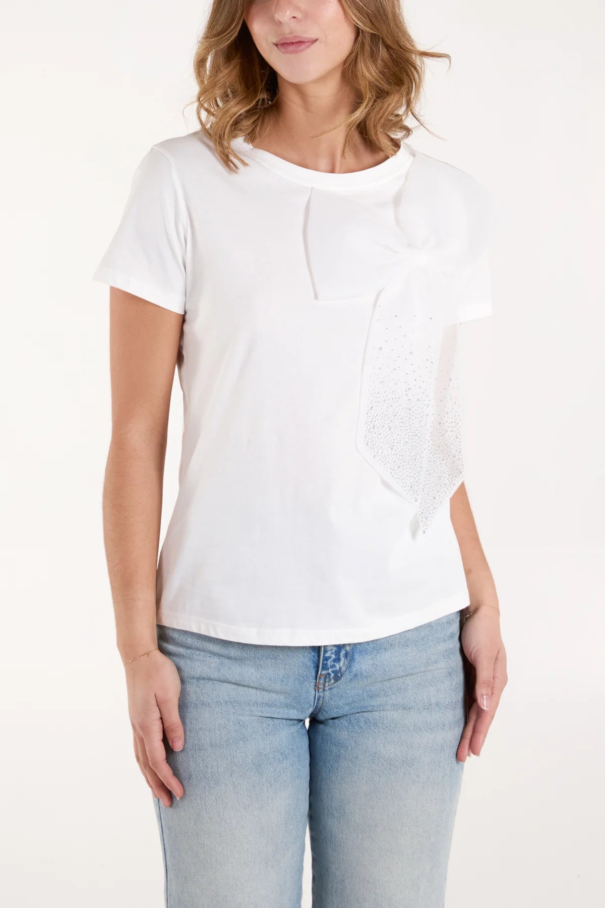 Sasha Embellished Bow T-shirt