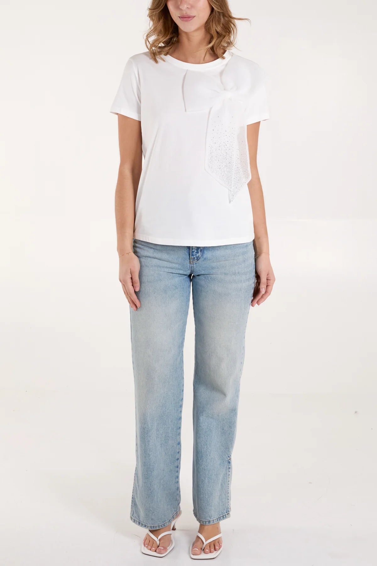 Sasha Embellished Bow T-shirt