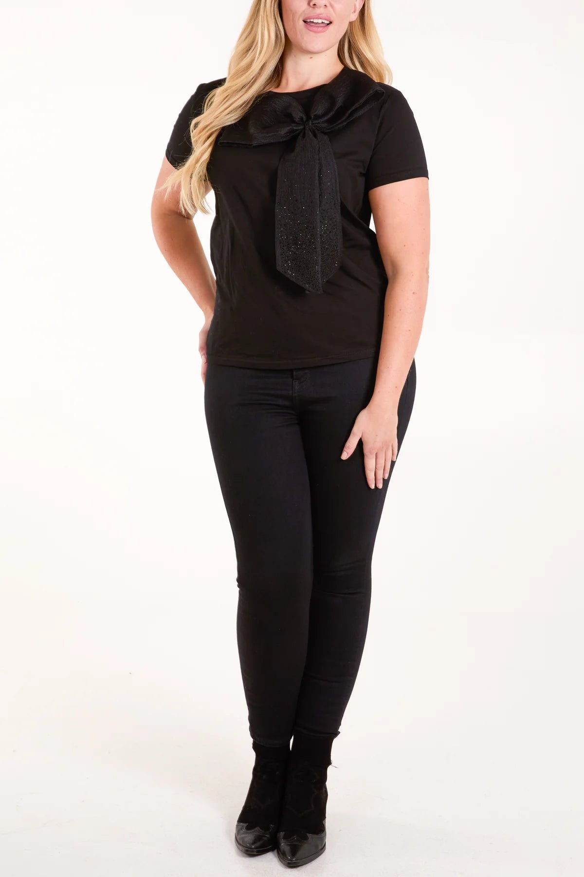 Sasha Embellished Bow T-shirt
