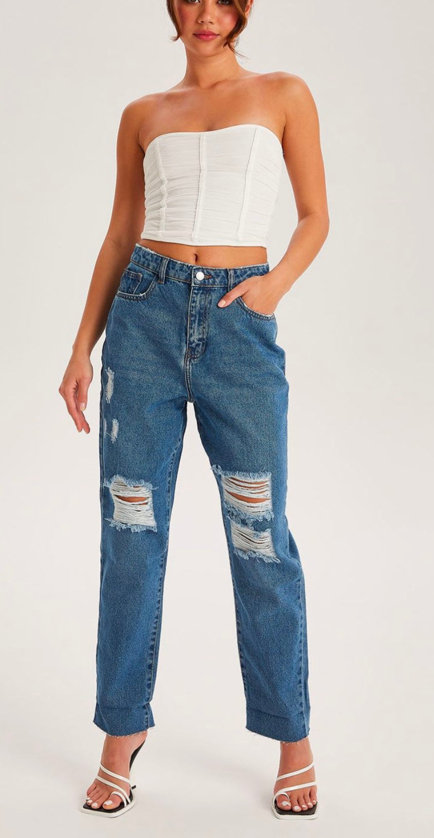 Tallie Ripped Mom Jeans