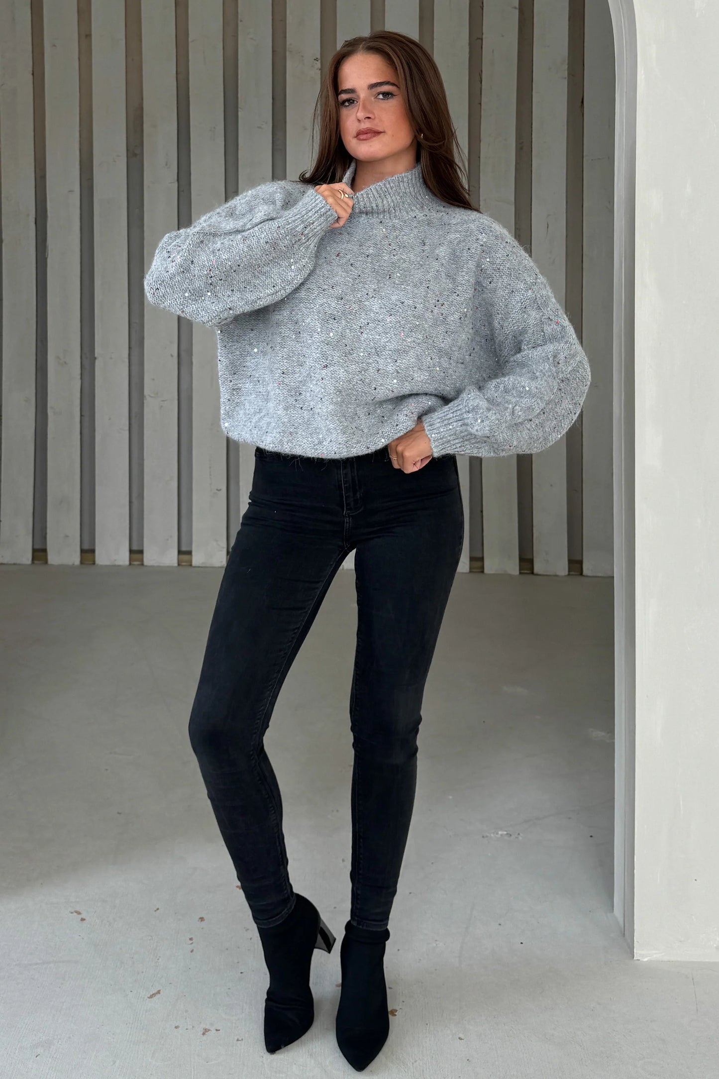 Twinkle Speckled Sequin Jumper