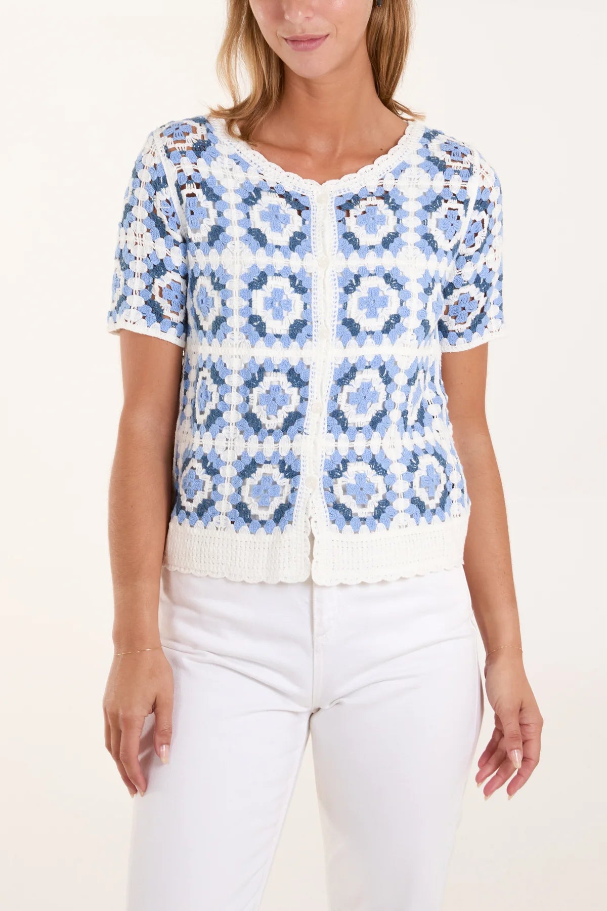Julie Crochet Cardi Top