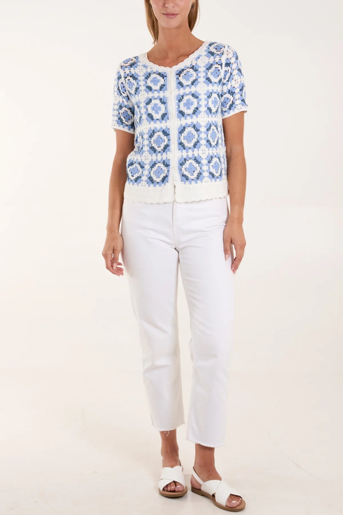 Julie Crochet Cardi Top