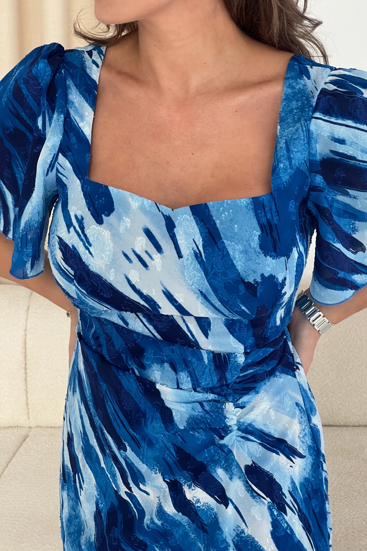 Jodie Ruched Midi Dress