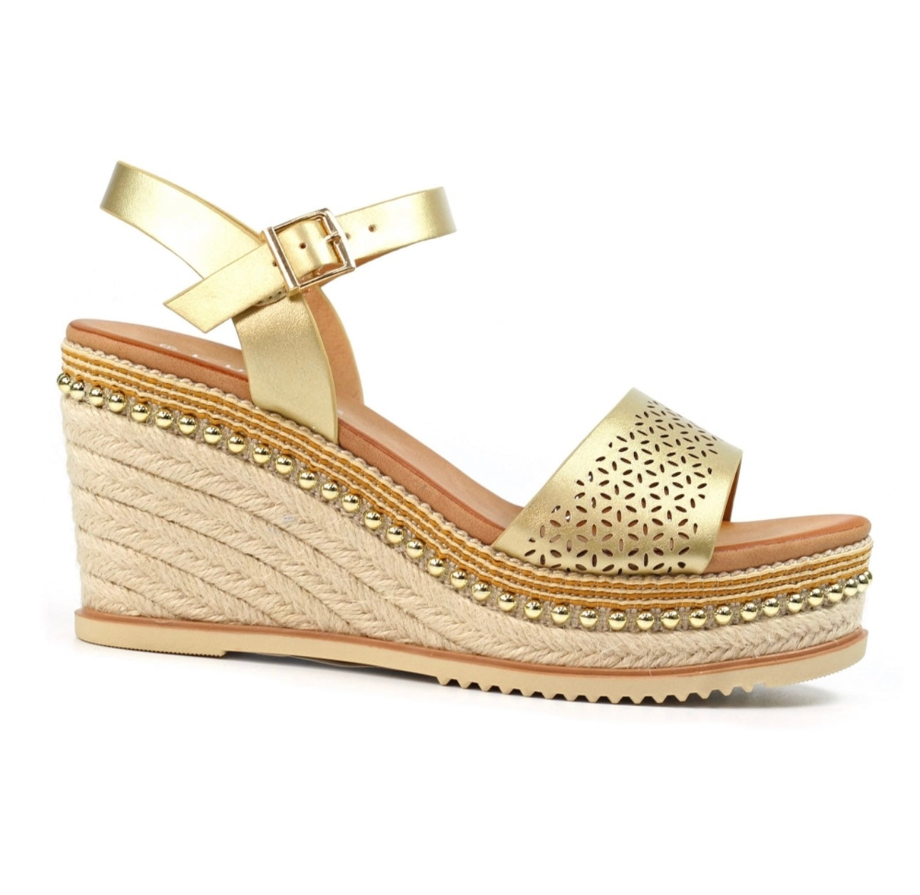 Lunar Anya Studded Wedge Sandal