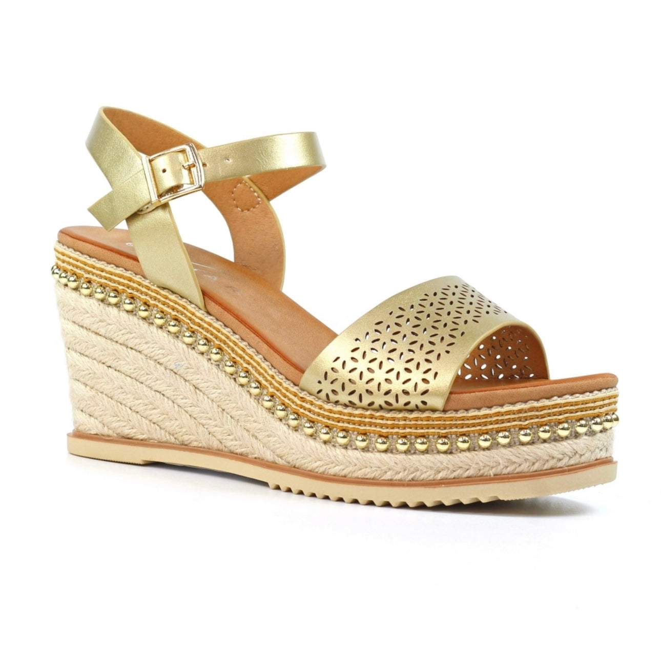 Lunar Anya Studded Wedge Sandal