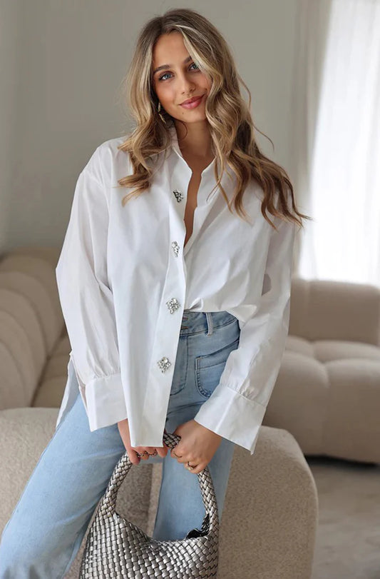 Maya Diamanté Oversized Shirt