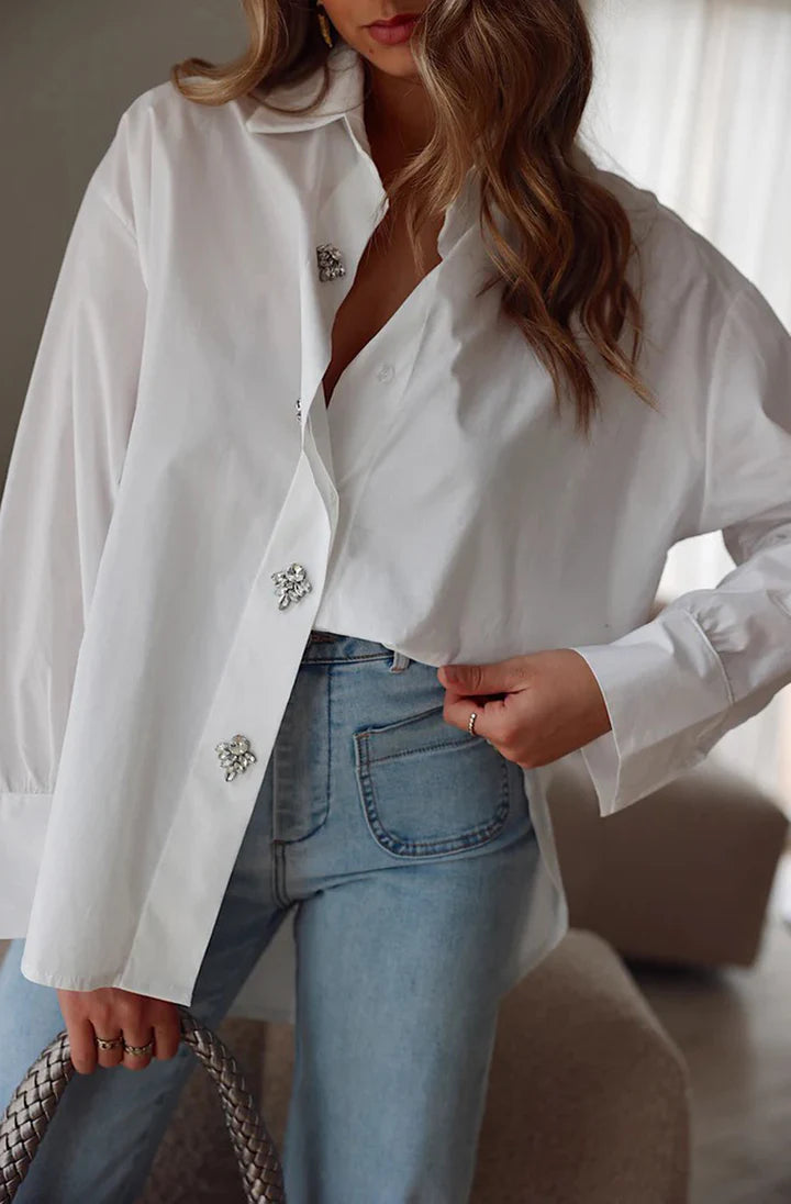 Maya Diamanté Oversized Shirt