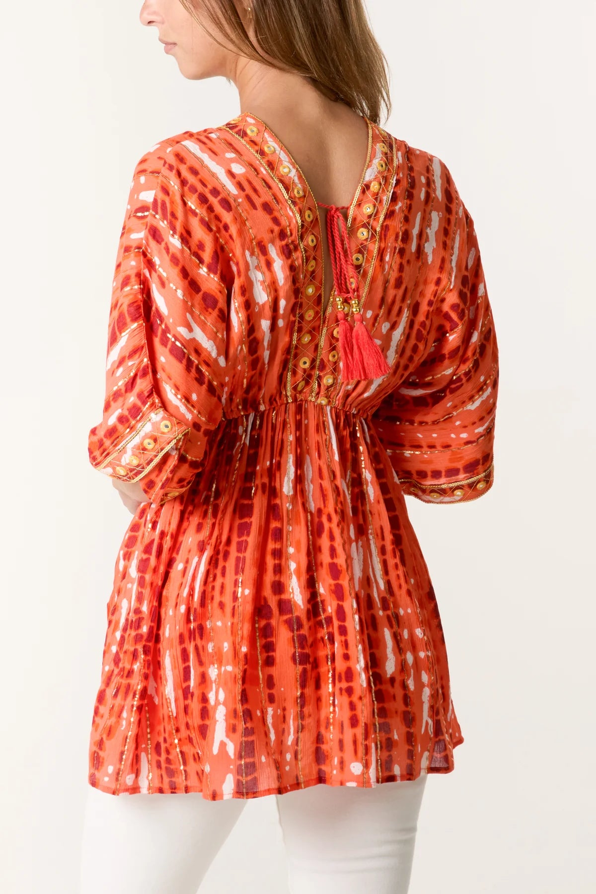 Belle Gold Embellished Smock Top